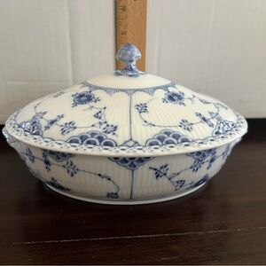 Royal Copenhagen Fluted Half Lace Covered Vegetable Bowl
